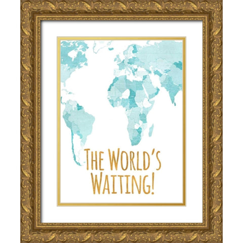 The Worlds Waiting Gold Ornate Wood Framed Art Print with Double Matting by Studio, Sd Graphics