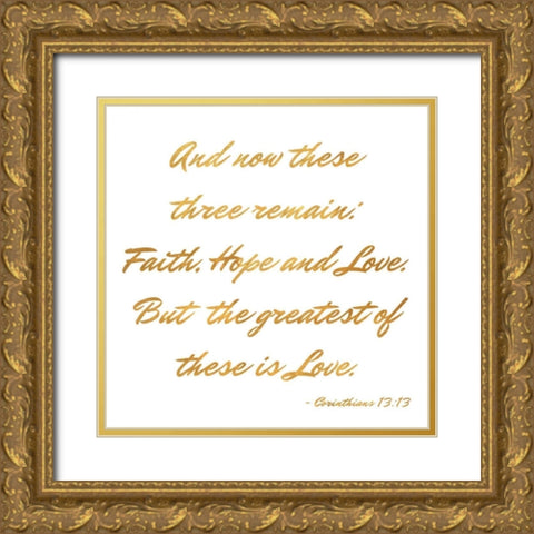 Three Remain Gold Ornate Wood Framed Art Print with Double Matting by Studio, Sd Graphics