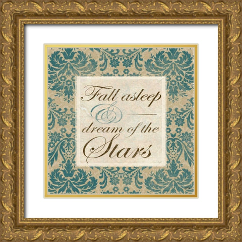 Fall Asleep and Dream of the Stars Gold Ornate Wood Framed Art Print with Double Matting by Medley, Elizabeth