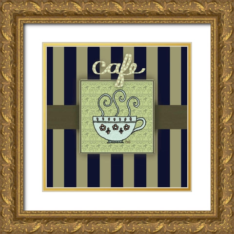 Tea Art II Gold Ornate Wood Framed Art Print with Double Matting by Metz, Andi