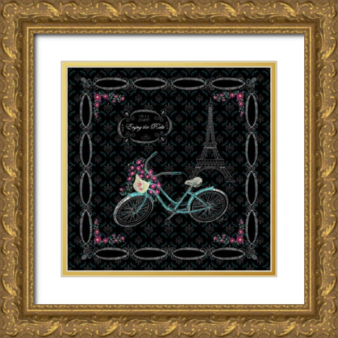 Parisian Tour II Gold Ornate Wood Framed Art Print with Double Matting by Metz, Andi