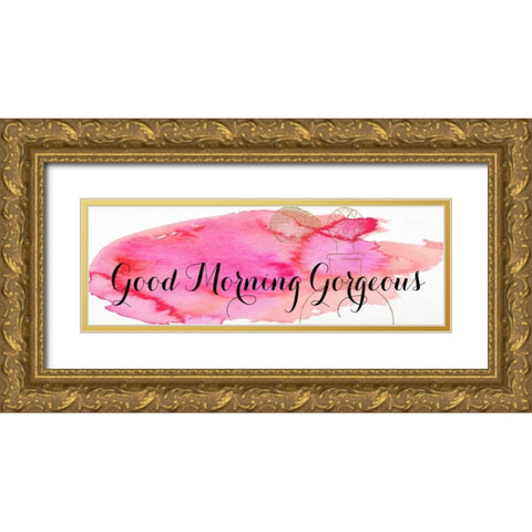 Beautiful and Gorgeous II Gold Ornate Wood Framed Art Print with Double Matting by SD Graphics Studio
