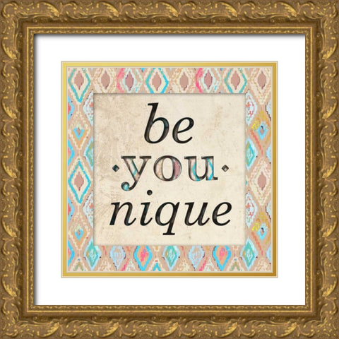 Be You Nique Gold Ornate Wood Framed Art Print with Double Matting by Biscardi, Nicholas