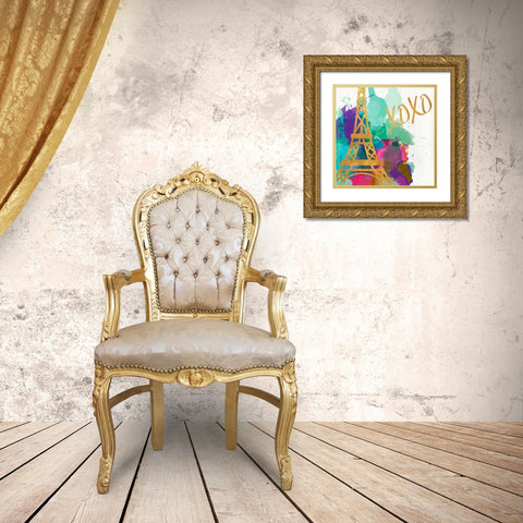 Watercolor Icons I Gold Ornate Wood Framed Art Print with Double Matting by SD Graphics Studio
