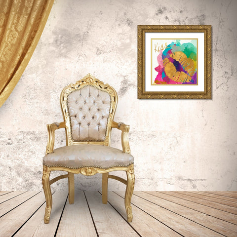 Watercolor Icons III Gold Ornate Wood Framed Art Print with Double Matting by SD Graphics Studio