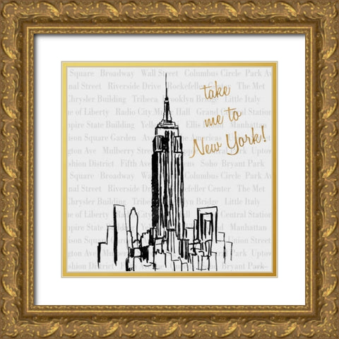 Travel Pack I Gold Ornate Wood Framed Art Print with Double Matting by Biscardi, Nicholas