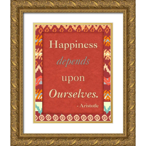 Happiness Ourselves Gold Ornate Wood Framed Art Print with Double Matting by Biscardi, Nicholas
