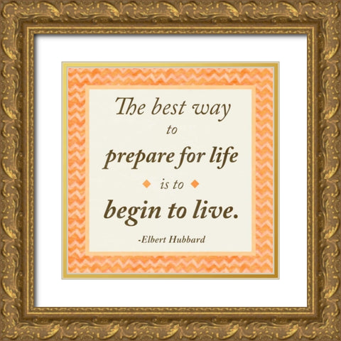 The Best Way Gold Ornate Wood Framed Art Print with Double Matting by Gaynor, Janice