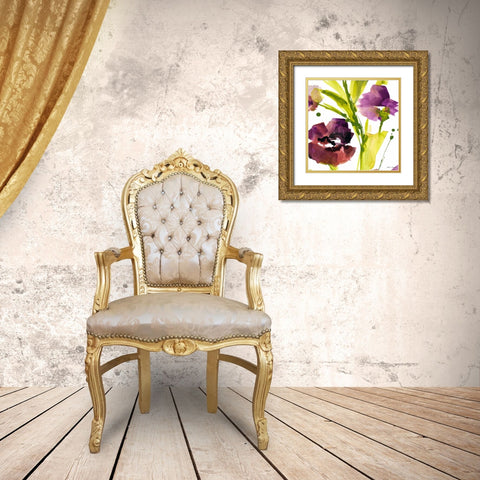 Violet le Povat Square II Gold Ornate Wood Framed Art Print with Double Matting by Loreth, Lanie