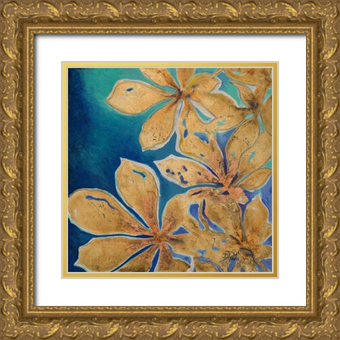 Fiori d Oro II Gold Ornate Wood Framed Art Print with Double Matting by Pinto, Patricia