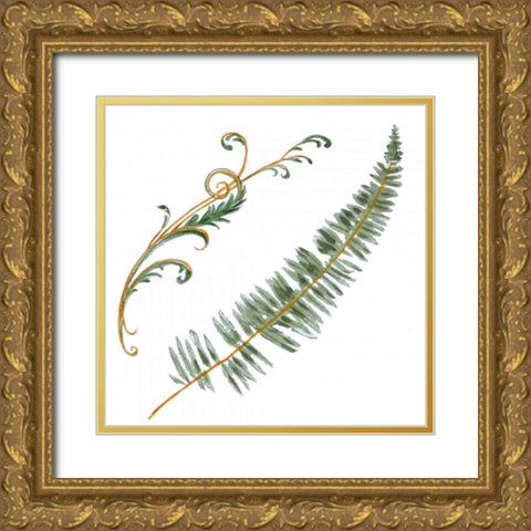 Floral I Gold Ornate Wood Framed Art Print with Double Matting by Baliko, Linda