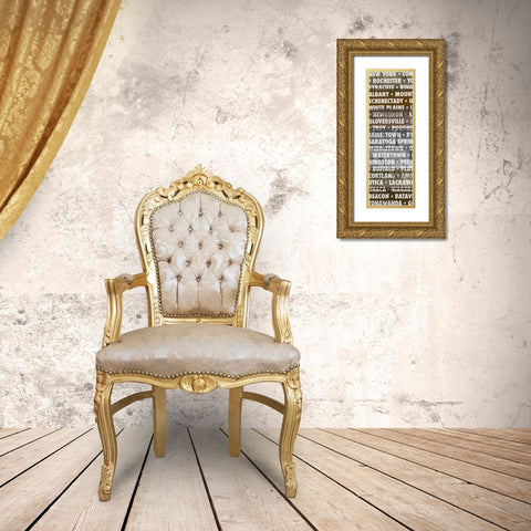 Cities on Wood Gold Ornate Wood Framed Art Print with Double Matting by Meneely, Dan