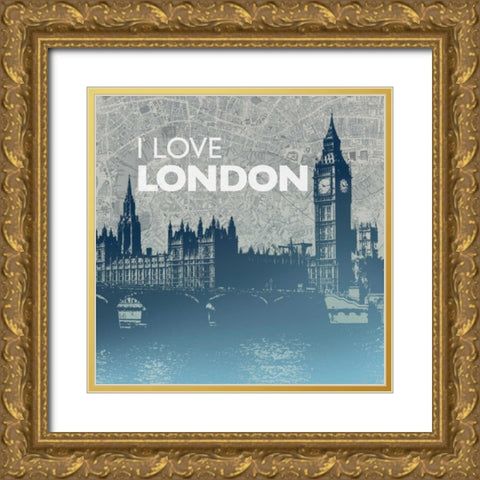 City Love I Gold Ornate Wood Framed Art Print with Double Matting by Meneely, Dan