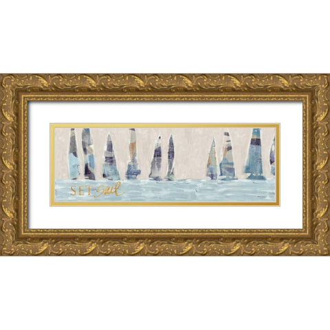 Sailing Inspiration I Gold Ornate Wood Framed Art Print with Double Matting by Meneely, Dan
