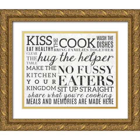 Kitchen Rules II Gold Ornate Wood Framed Art Print with Double Matting by Studio, Sd Graphics
