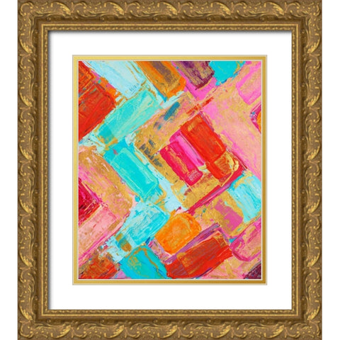 Vibrant Internodes Gold Ornate Wood Framed Art Print with Double Matting by Coolick, Ann Marie