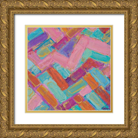 Golden Internodes II Gold Ornate Wood Framed Art Print with Double Matting by Coolick, Ann Marie