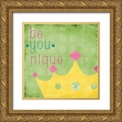 Be You Crown II Gold Ornate Wood Framed Art Print with Double Matting by Sundance Graphics