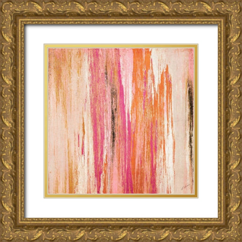 Autumn Sunset Gold Ornate Wood Framed Art Print with Double Matting by Mercado, M.