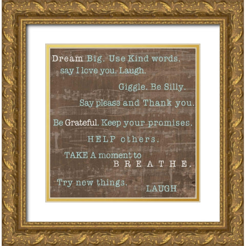 Encouraging Words Gold Ornate Wood Framed Art Print with Double Matting by Studio, Sd Graphics