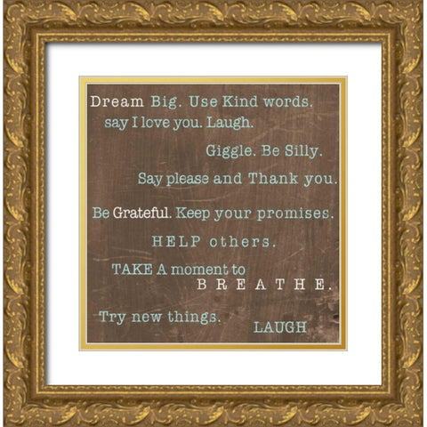 Encouraging Words Gold Ornate Wood Framed Art Print with Double Matting by Studio, Sd Graphics