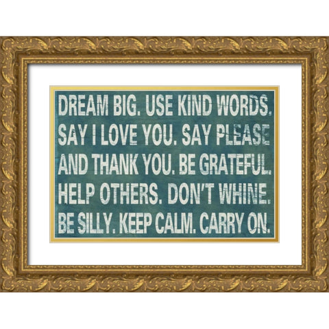 Dream Big Gold Ornate Wood Framed Art Print with Double Matting by Studio, Sd Graphics