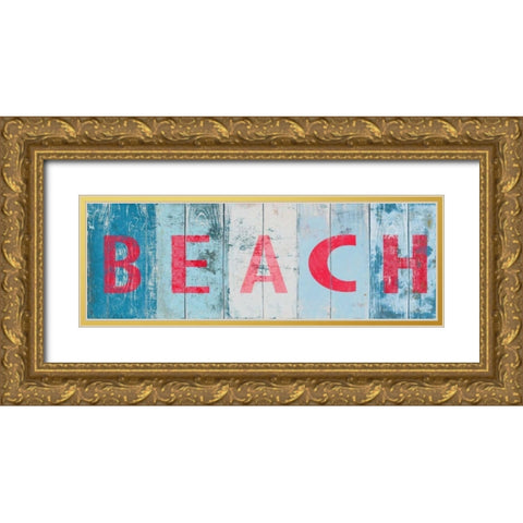 Beach and Sand I Gold Ornate Wood Framed Art Print with Double Matting by SD Graphics Studio