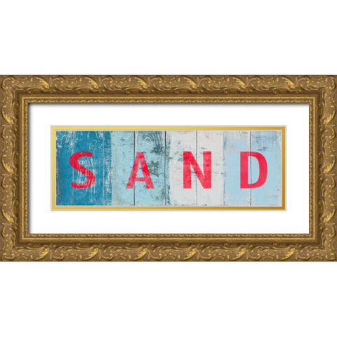 Beach and Sand II Gold Ornate Wood Framed Art Print with Double Matting by SD Graphics Studio