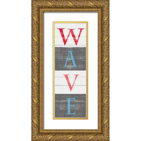 Sea and Wave II Gold Ornate Wood Framed Art Print with Double Matting by SD Graphics Studio