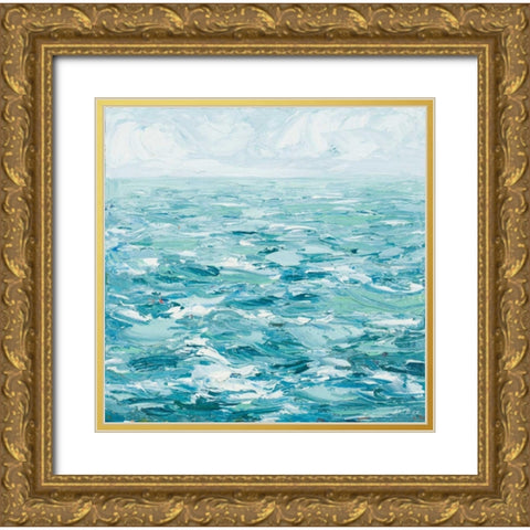Rough Waters Gold Ornate Wood Framed Art Print with Double Matting by Coolick, Ann Marie