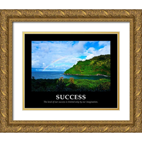 Success Gold Ornate Wood Framed Art Print with Double Matting by Nawrocke, Bruce