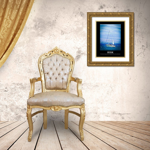 Risk Gold Ornate Wood Framed Art Print with Double Matting by Nawrocke, Bruce