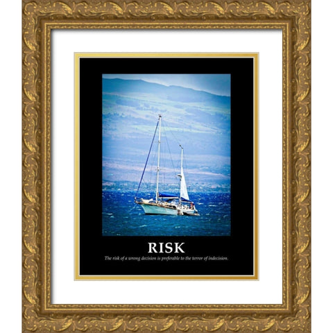 Risk Gold Ornate Wood Framed Art Print with Double Matting by Nawrocke, Bruce