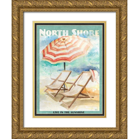 Shore Poster II Gold Ornate Wood Framed Art Print with Double Matting by Pinto, Patricia