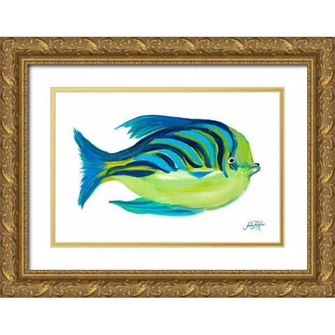 Fishy I Gold Ornate Wood Framed Art Print with Double Matting by DeRice, Julie