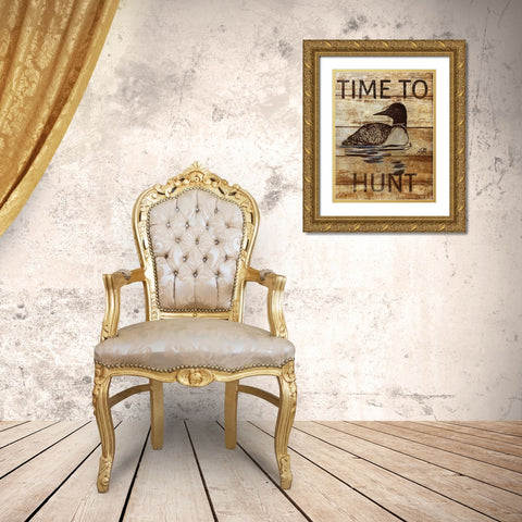 Time To Hunt  II Gold Ornate Wood Framed Art Print with Double Matting by DeRice, Julie