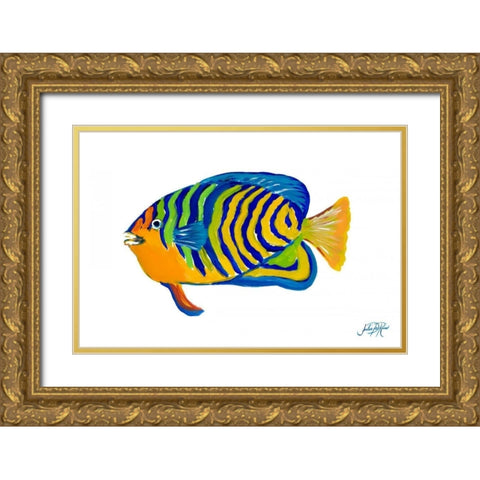 Fishy IV Gold Ornate Wood Framed Art Print with Double Matting by DeRice, Julie