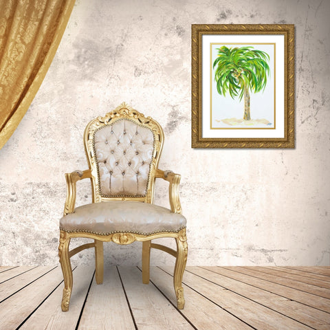 Palm Days III Gold Ornate Wood Framed Art Print with Double Matting by DeRice, Julie