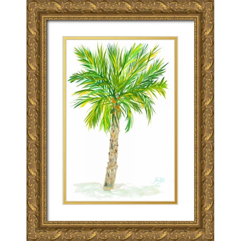 Palm Days VII Gold Ornate Wood Framed Art Print with Double Matting by DeRice, Julie