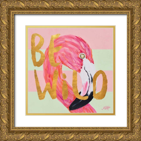 Be Wild and Unique II Gold Ornate Wood Framed Art Print with Double Matting by DeRice, Julie