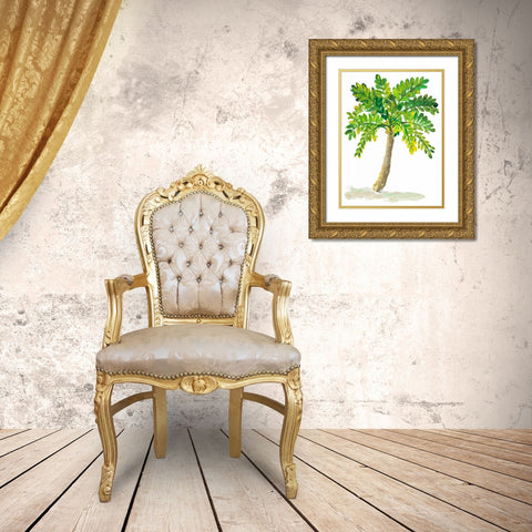 Palm Days IV Gold Ornate Wood Framed Art Print with Double Matting by DeRice, Julie