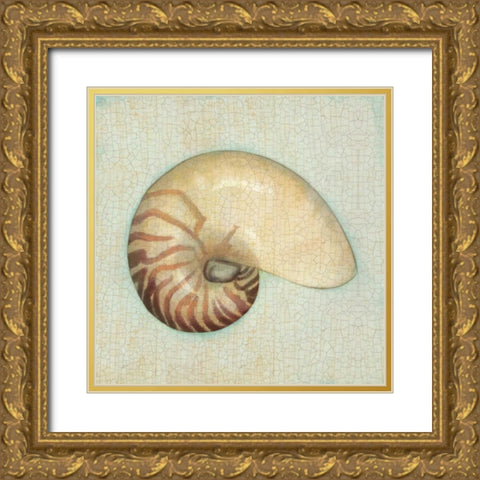 Coastal Treasures III Gold Ornate Wood Framed Art Print with Double Matting by Josefina