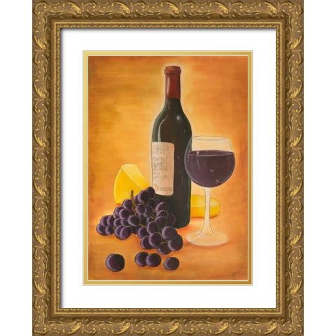 From the Vineyard II Gold Ornate Wood Framed Art Print with Double Matting by Josefina