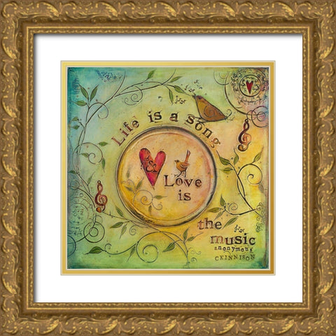 Peace Comes from Within II Gold Ornate Wood Framed Art Print with Double Matting by Kinnison, Carolyn