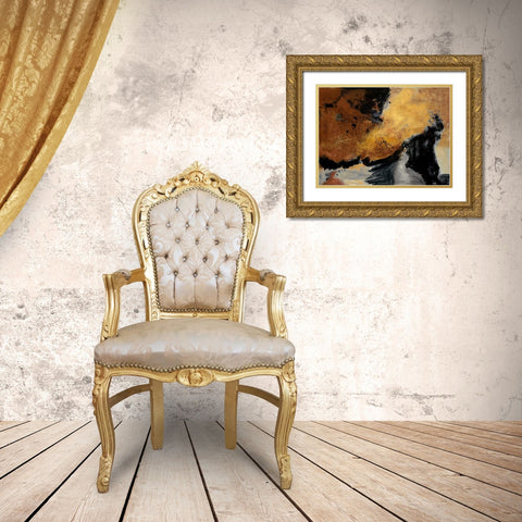Wave Gold Ornate Wood Framed Art Print with Double Matting by Maria, Robin