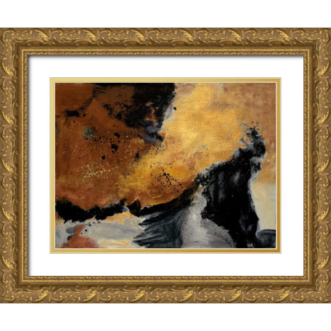 Wave Gold Ornate Wood Framed Art Print with Double Matting by Maria, Robin