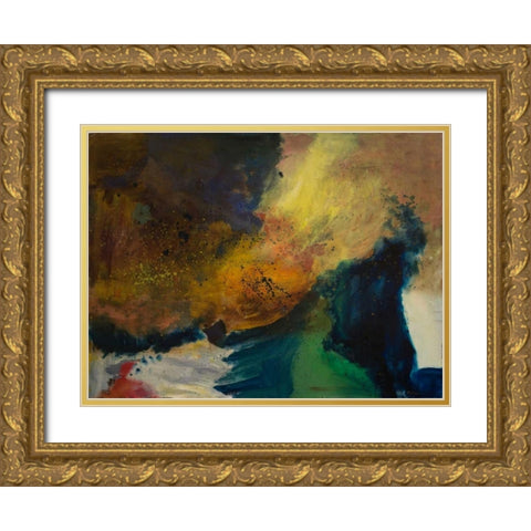 Wave Gold Ornate Wood Framed Art Print with Double Matting by Maria, Robin