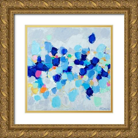Amoebic Party I Gold Ornate Wood Framed Art Print with Double Matting by Coolick, Ann Marie