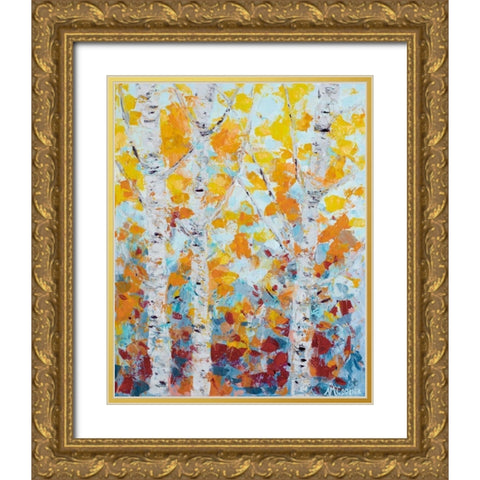 Aspen October I Gold Ornate Wood Framed Art Print with Double Matting by Coolick, Ann Marie