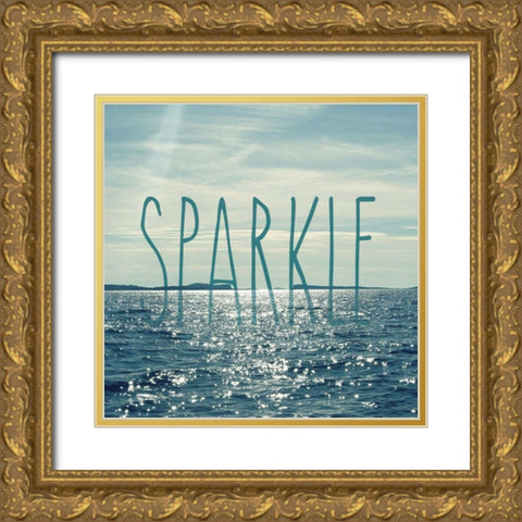 Sparkle In The Ocean Gold Ornate Wood Framed Art Print with Double Matting by Gardner, Sarah